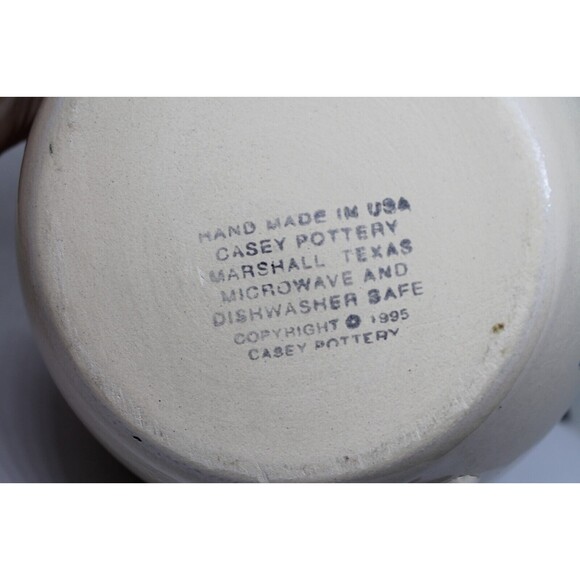 Casey Pottery Marshall Texas  Stoneware Daisy Bowl 1995 Design USA - Picture 6 of 11